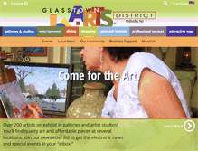 Tablet Screenshot of glasstownartsdistrict.com